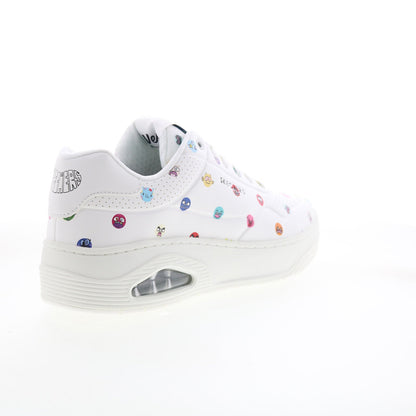 Skechers Uno Court Vexx Multi Moji Mens White Lifestyle Sneakers Shoes