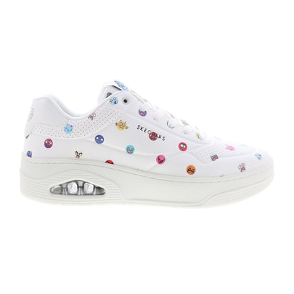 Skechers Uno Court Vexx Multi Moji Mens White Lifestyle Sneakers Shoes