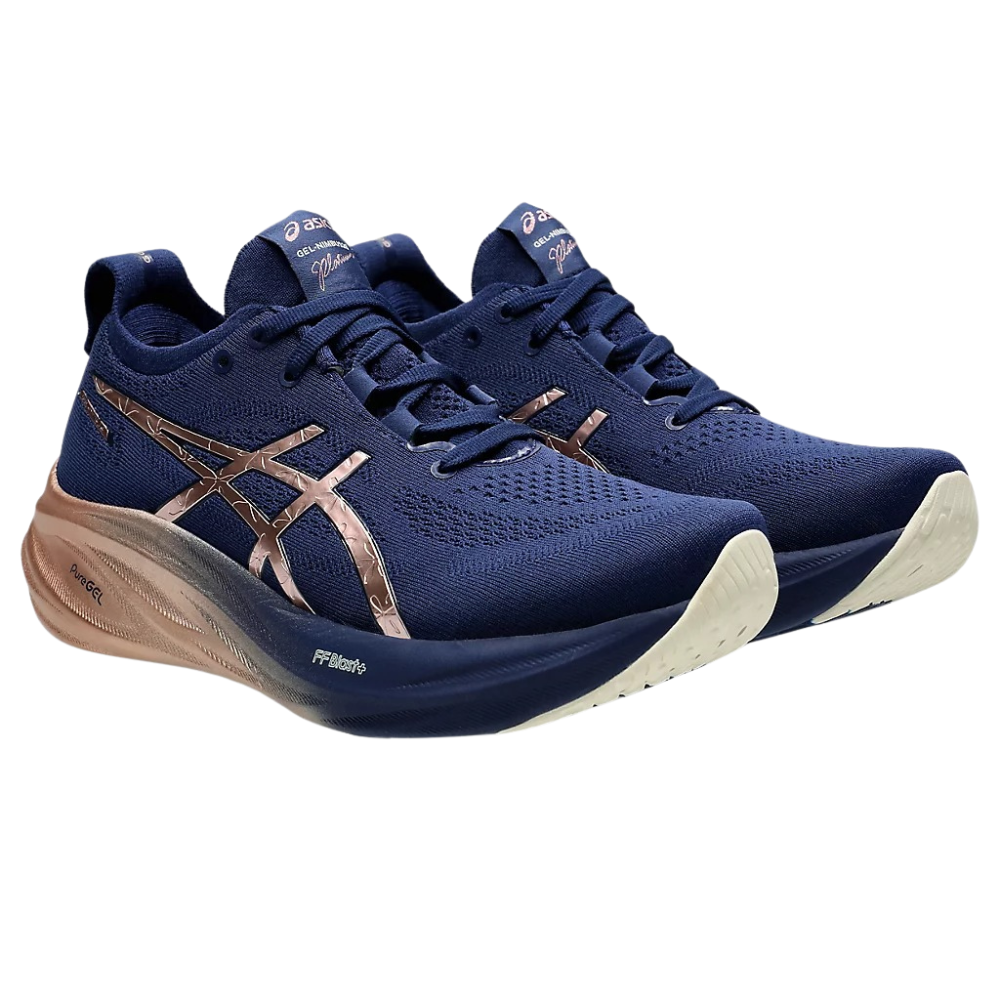 Gel-Nimbus 26 Platinum Women's :Blue Expanse I Rose Gold