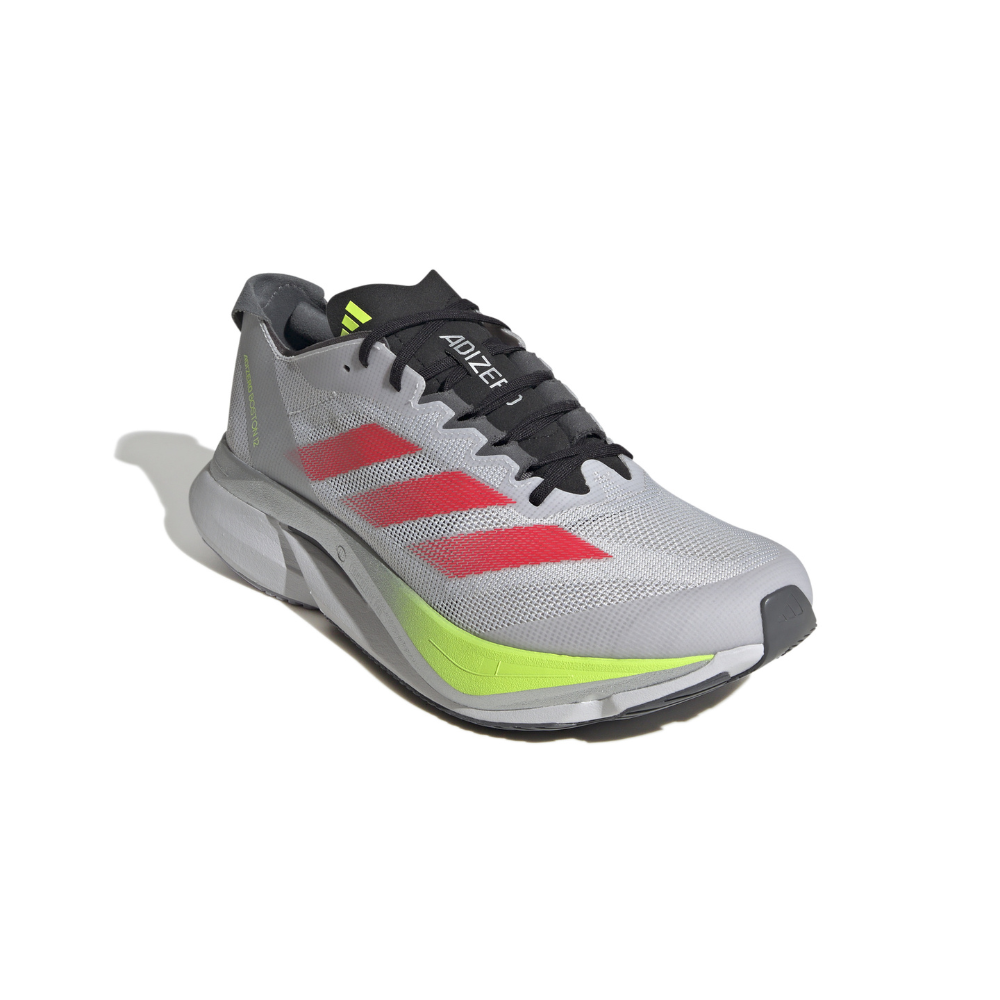 Adizero Boston 12 Women's :Dash Grey | Lucid Red