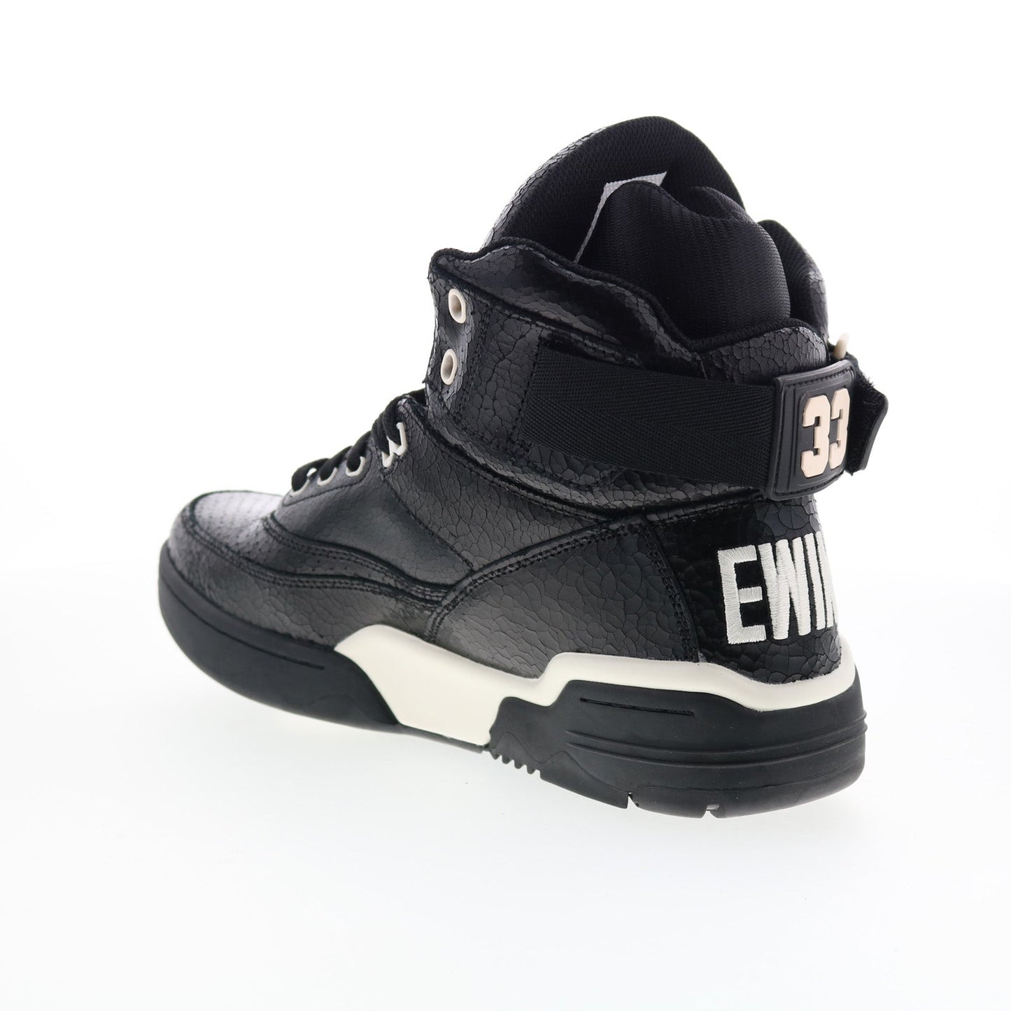 Ewing Athletics 33 HI Vintage Mens Black Leather Lifestyle Sneakers Shoes