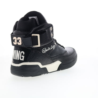 Ewing Athletics 33 HI Vintage Mens Black Leather Lifestyle Sneakers Shoes