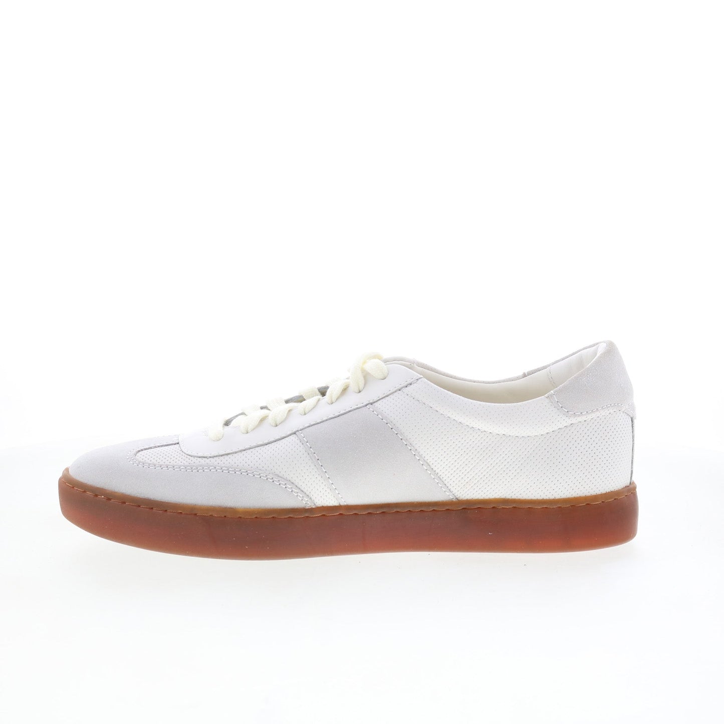 Johnston & Murphy Kemton U-Throat Mens White Lifestyle Sneakers Shoes