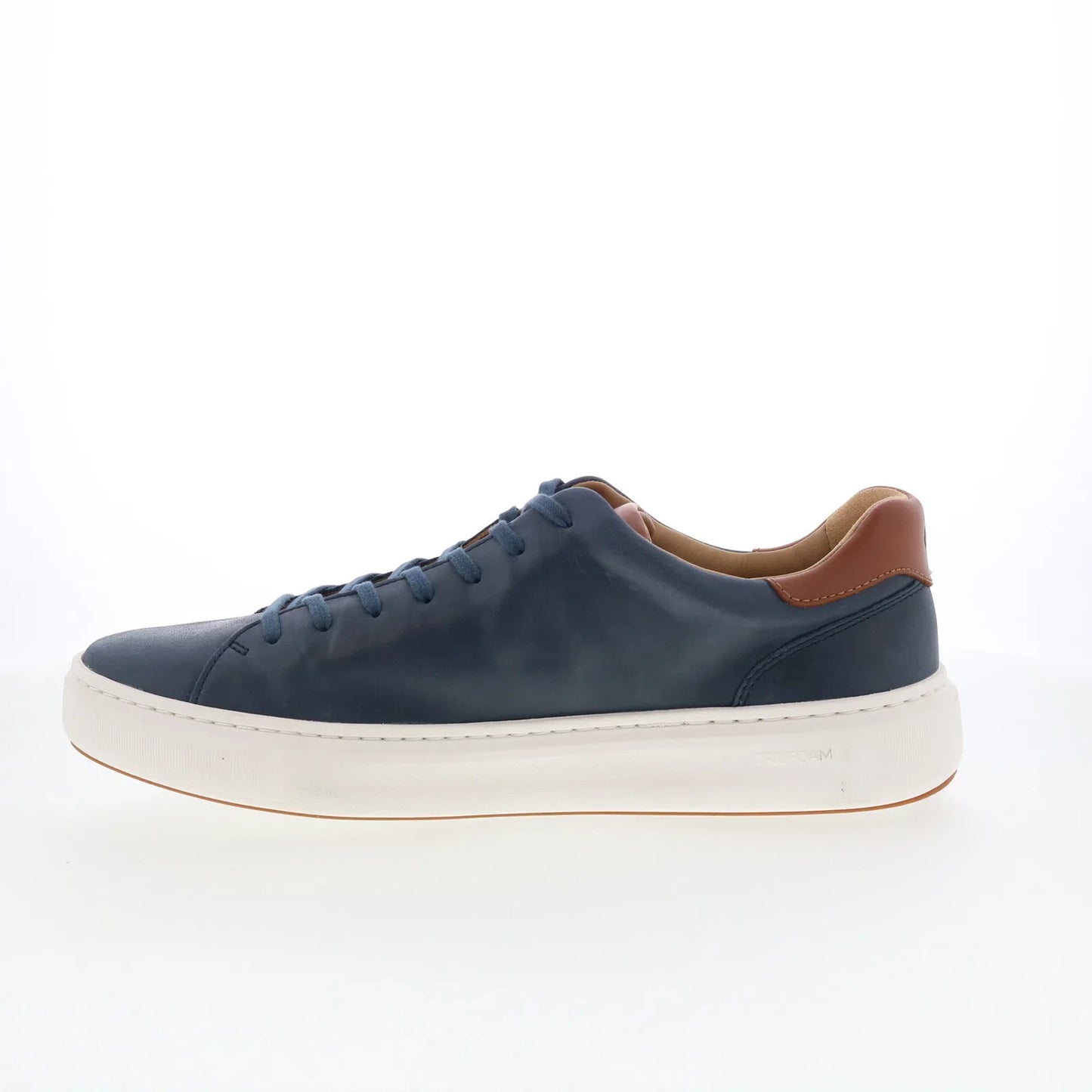 Johnston & Murphy 25-2767 Mens Blue Leather Lace Up Lifestyle Sneakers Shoes