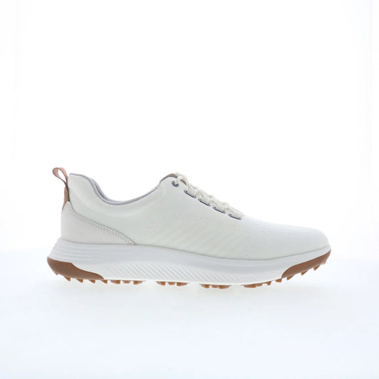 Johnston & Murphy 25-9668 Mens White Leather Lace Up Athletic Golf Shoes