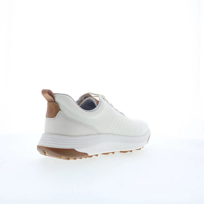 Johnston & Murphy 25-9668 Mens White Leather Lace Up Athletic Golf Shoes