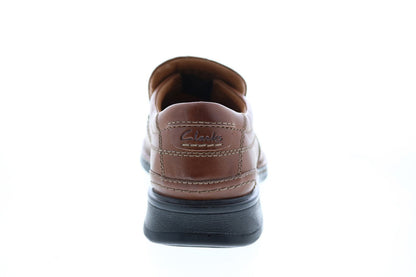 Clarks Escalade Step 26113919 Mens Brown Wide Leather Loafers Casual Shoes