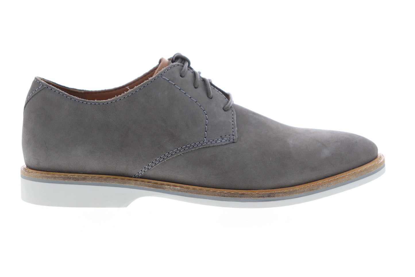 Clarks Atticus Lace Mens Gray Wide Oxfords & Lace Ups Plain Toe Shoes