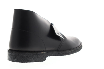 Clarks Desert Boot 26144225 Mens Black Leather Lace Up Chukkas Boots
