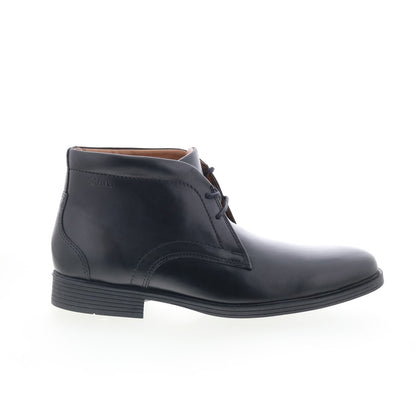 Clarks Whiddon Mid 26152914 Mens Black Leather Lace Up Chukkas Boots
