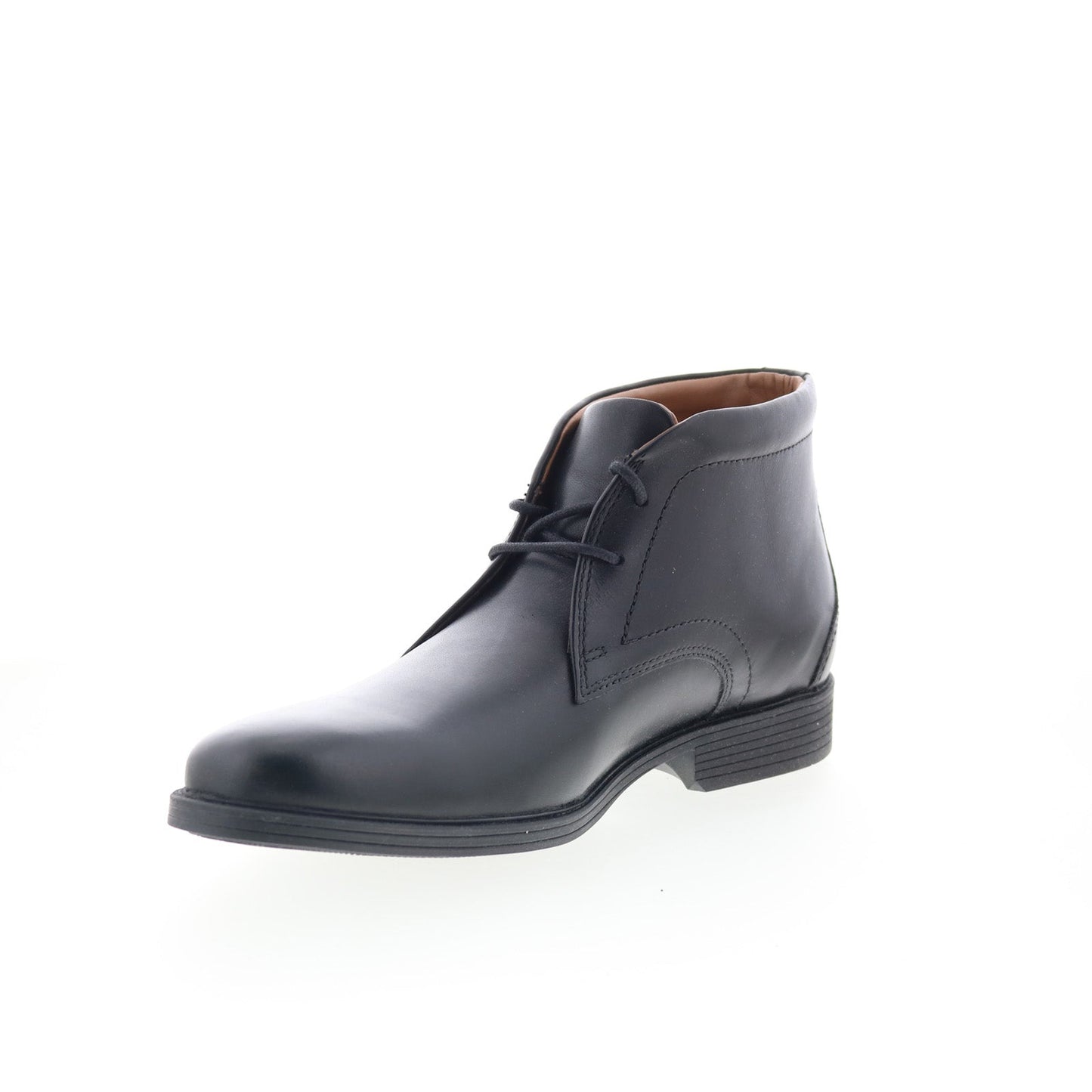 Clarks Whiddon Mid 26152914 Mens Black Leather Lace Up Chukkas Boots