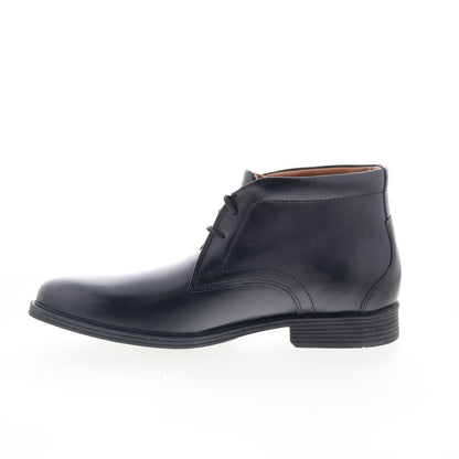 Clarks Whiddon Mid 26152914 Mens Black Leather Lace Up Chukkas Boots