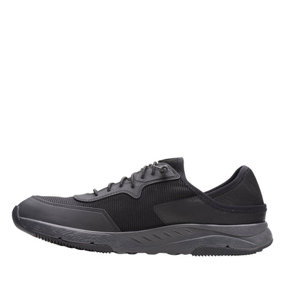 Clarks Davis Low 26165333 Mens Black Leather Lace Up Athletic Running Shoes