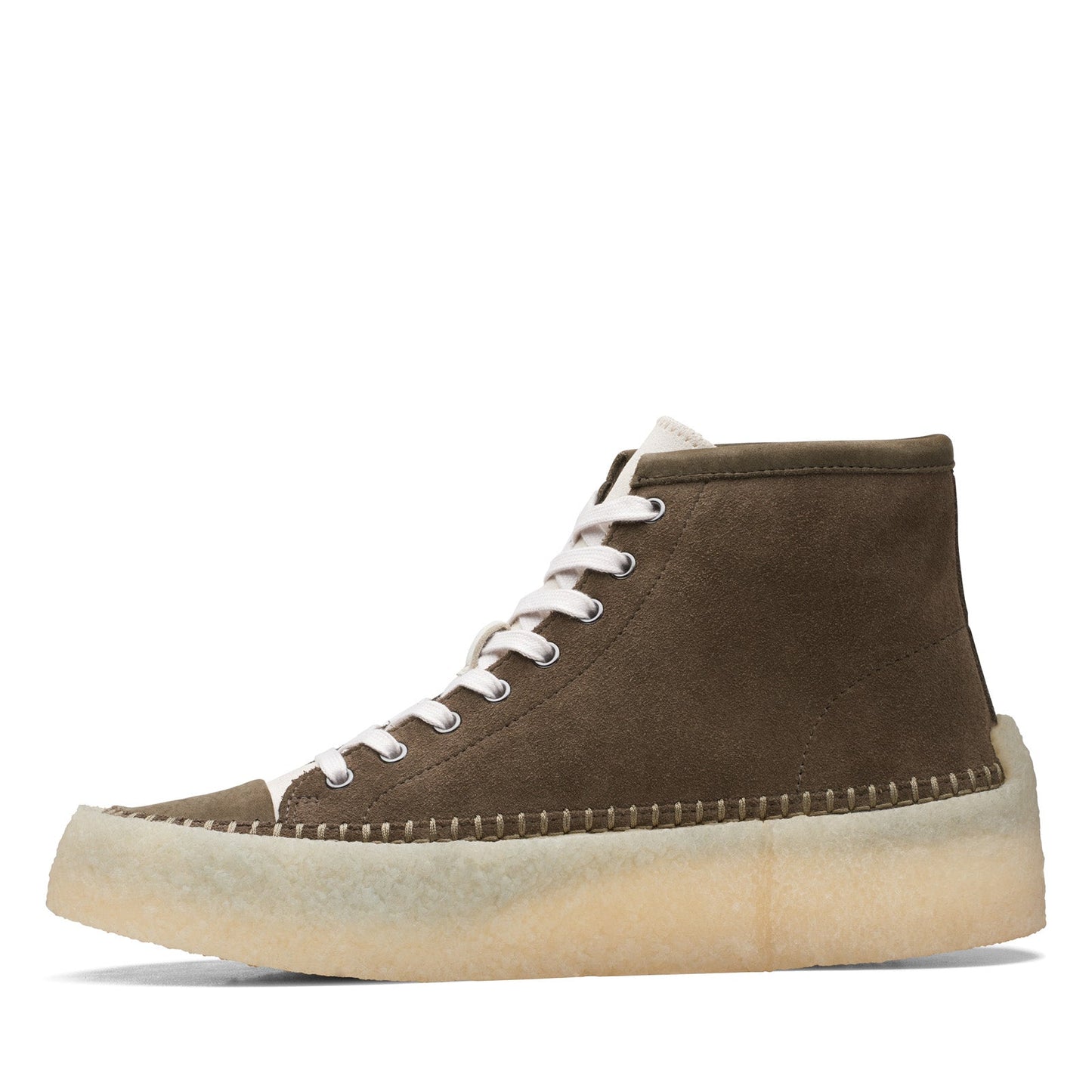 Clarks Caravan Mid 26167696 Mens Brown Suede Lifestyle Sneakers Shoes