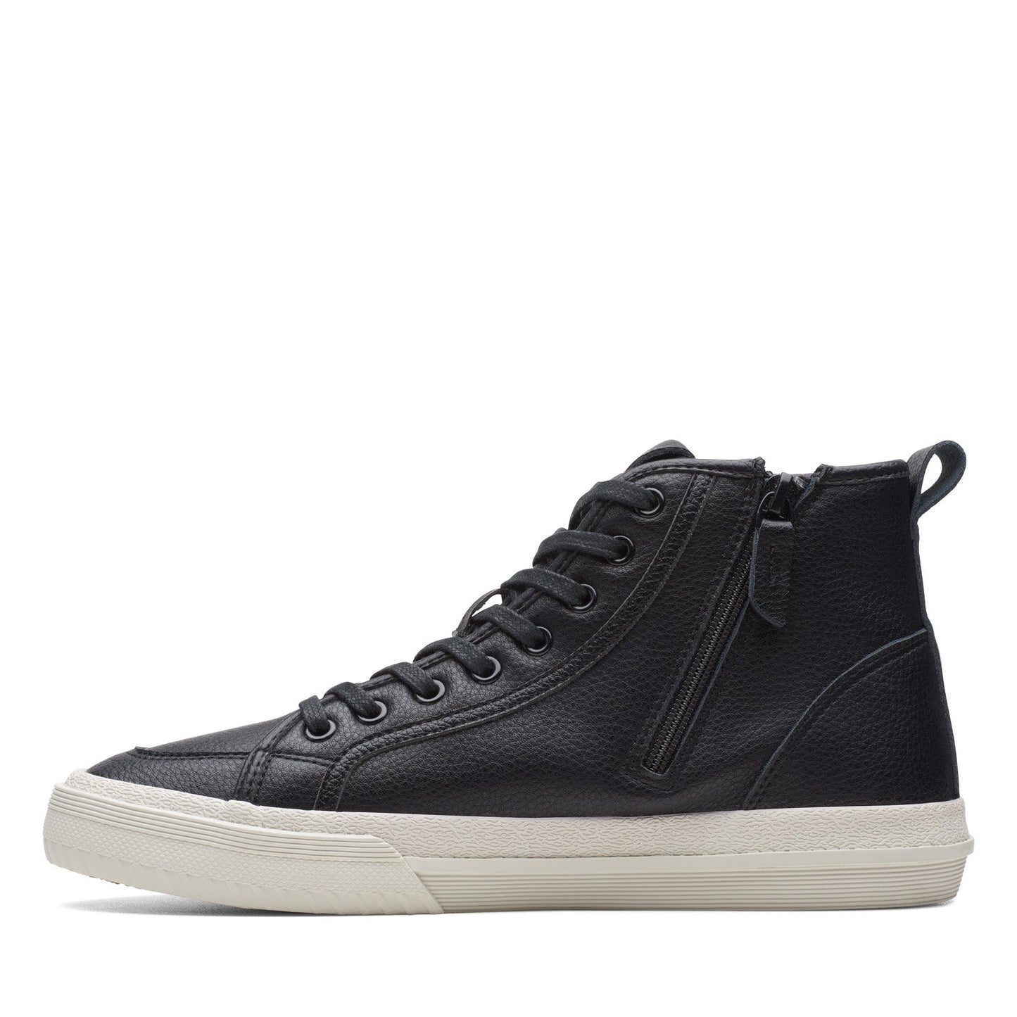 Clarks Roxby HI 26168328 Womens Black Leather Lifestyle Sneakers Shoes