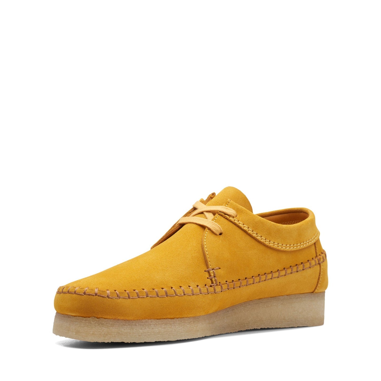 Clarks Weaver 26169439 Mens Yellow Suede Oxfords & Lace Ups Casual Shoes