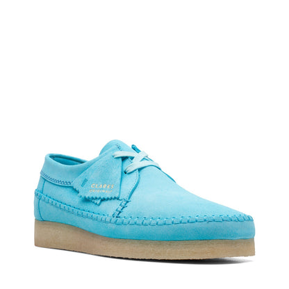 Clarks Weaver 26169444 Mens Blue Suede Oxfords & Lace Ups Casual Shoes