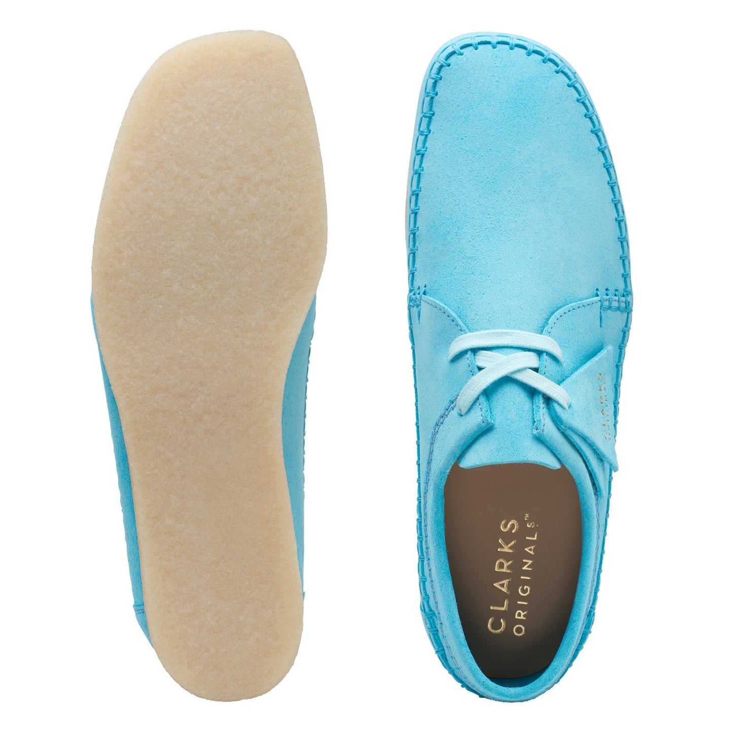 Clarks Weaver 26169444 Mens Blue Suede Oxfords & Lace Ups Casual Shoes