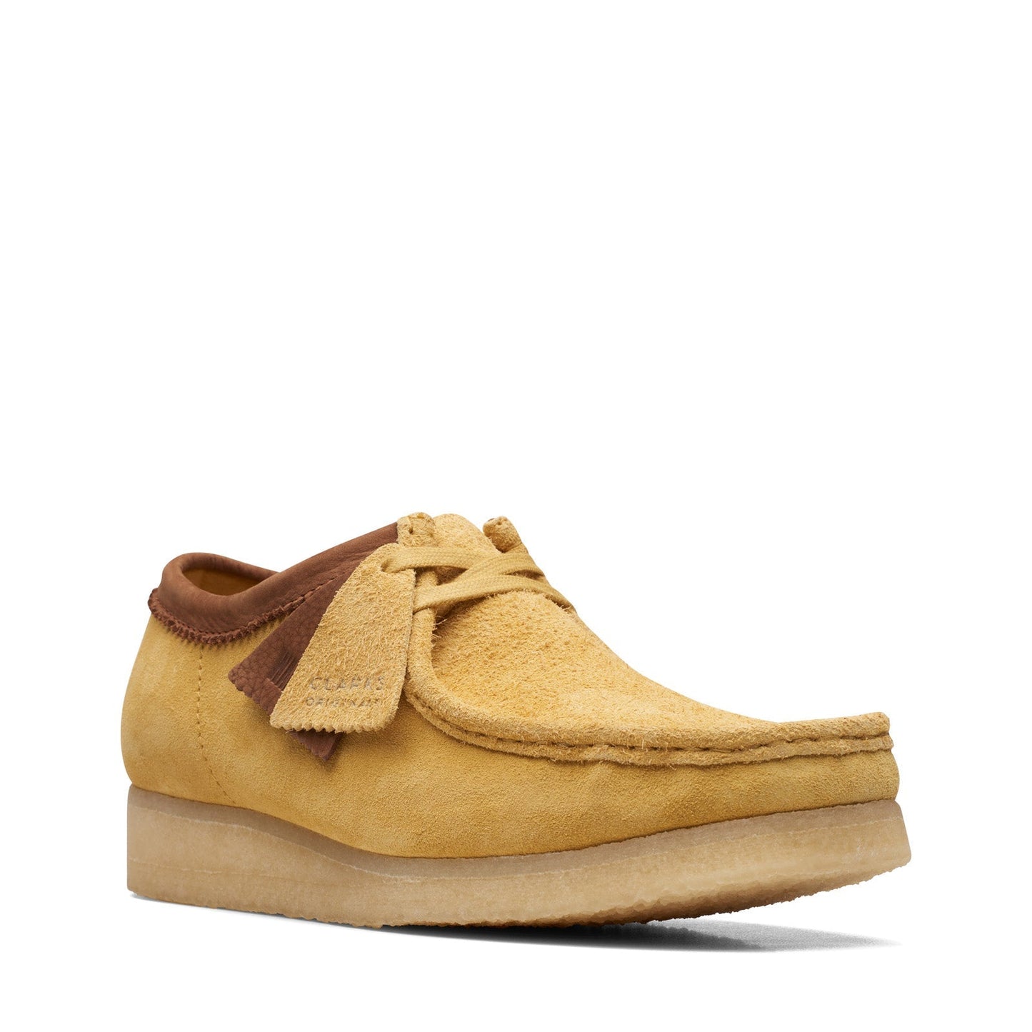 Clarks Wallabee 26170536 Mens Yellow Suede Oxfords & Lace Ups Casual Shoes