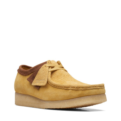 Clarks Wallabee 26170536 Mens Yellow Suede Oxfords & Lace Ups Casual Shoes