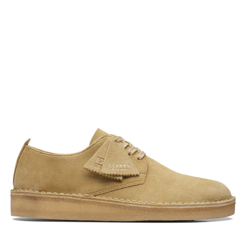 Clarks Coal London 26171491 Mens Beige Suede Oxfords & Lace Ups Casual Shoes