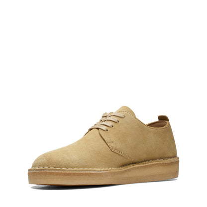 Clarks Coal London 26171491 Mens Beige Suede Oxfords & Lace Ups Casual Shoes