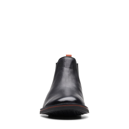 Clarks Atticus LT Top 26173417 Mens Black Leather Slip On Chelsea Boots
