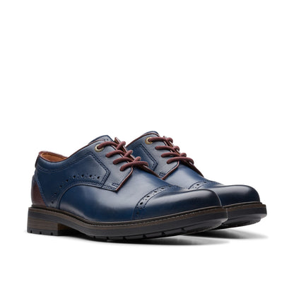 Clarks Un Shire Vibe Mens Blue Wide Oxfords & Lace Ups Cap Toe Shoes