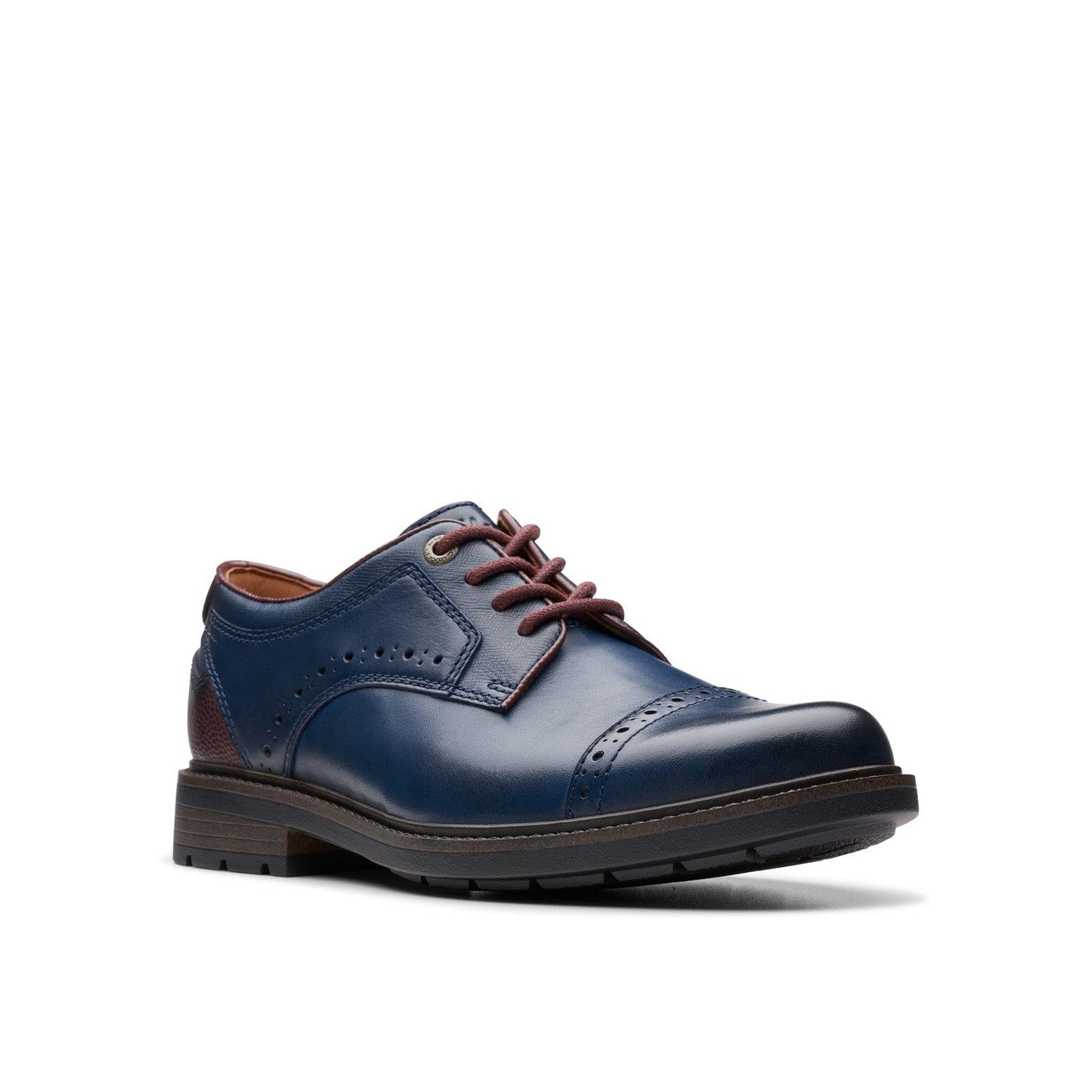 Clarks Un Shire Vibe Mens Blue Wide Oxfords & Lace Ups Cap Toe Shoes