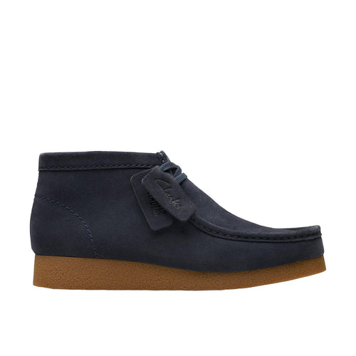 Clarks Wallabee Evo Boot 26178280 Mens Blue Suede Lace Up Chukkas Boots