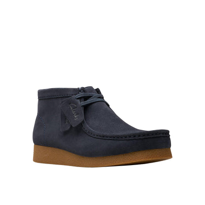 Clarks Wallabee Evo Boot 26178280 Mens Blue Suede Lace Up Chukkas Boots