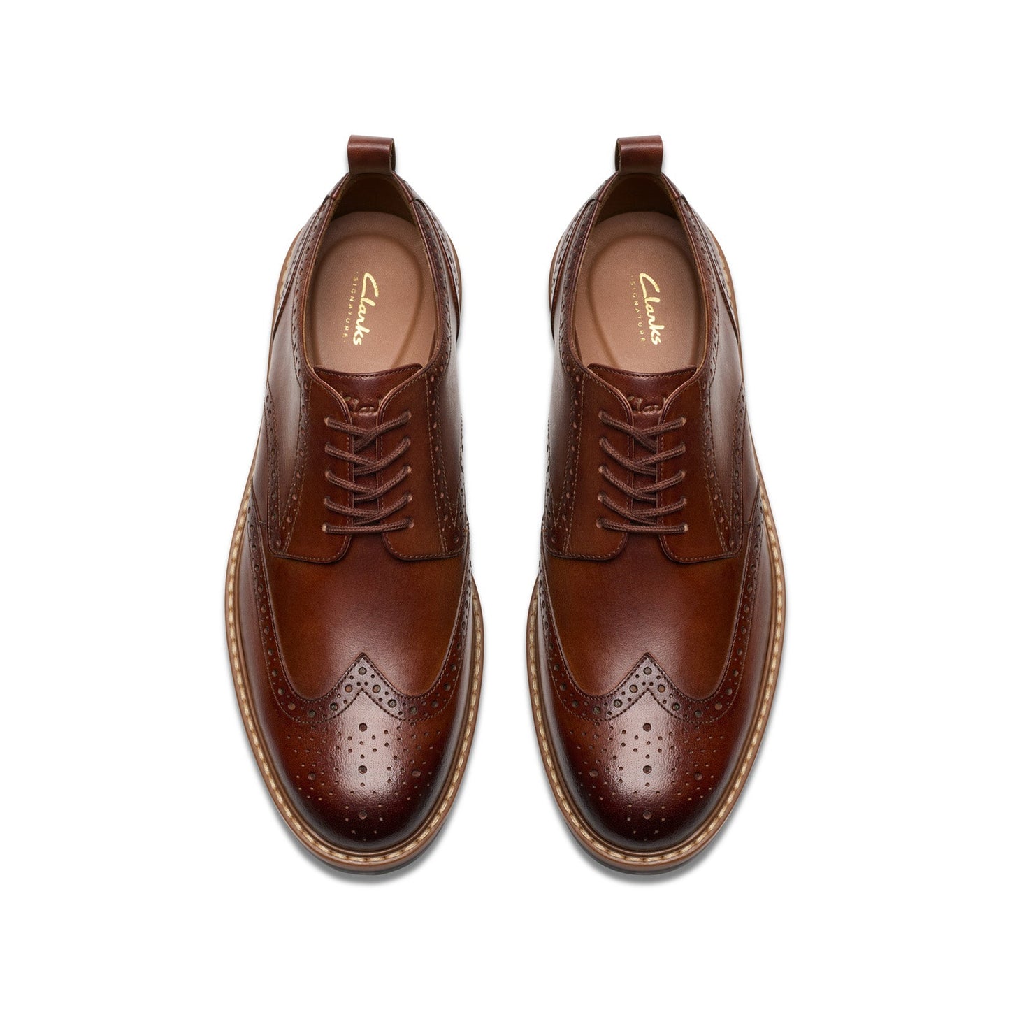 Clarks Aldwin Limit Mens Brown Oxfords & Lace Ups Wingtip & Brogue Shoes