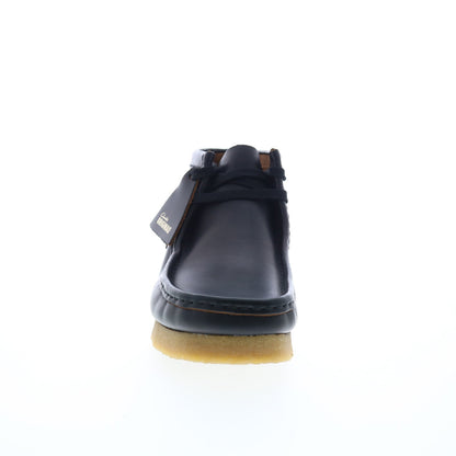 Clarks Wallabee Boot 26179167 Mens Black Leather Lace Up Chukkas Boots