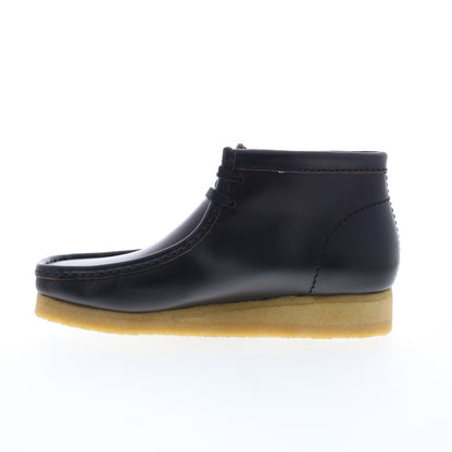 Clarks Wallabee Boot 26179167 Mens Black Leather Lace Up Chukkas Boots