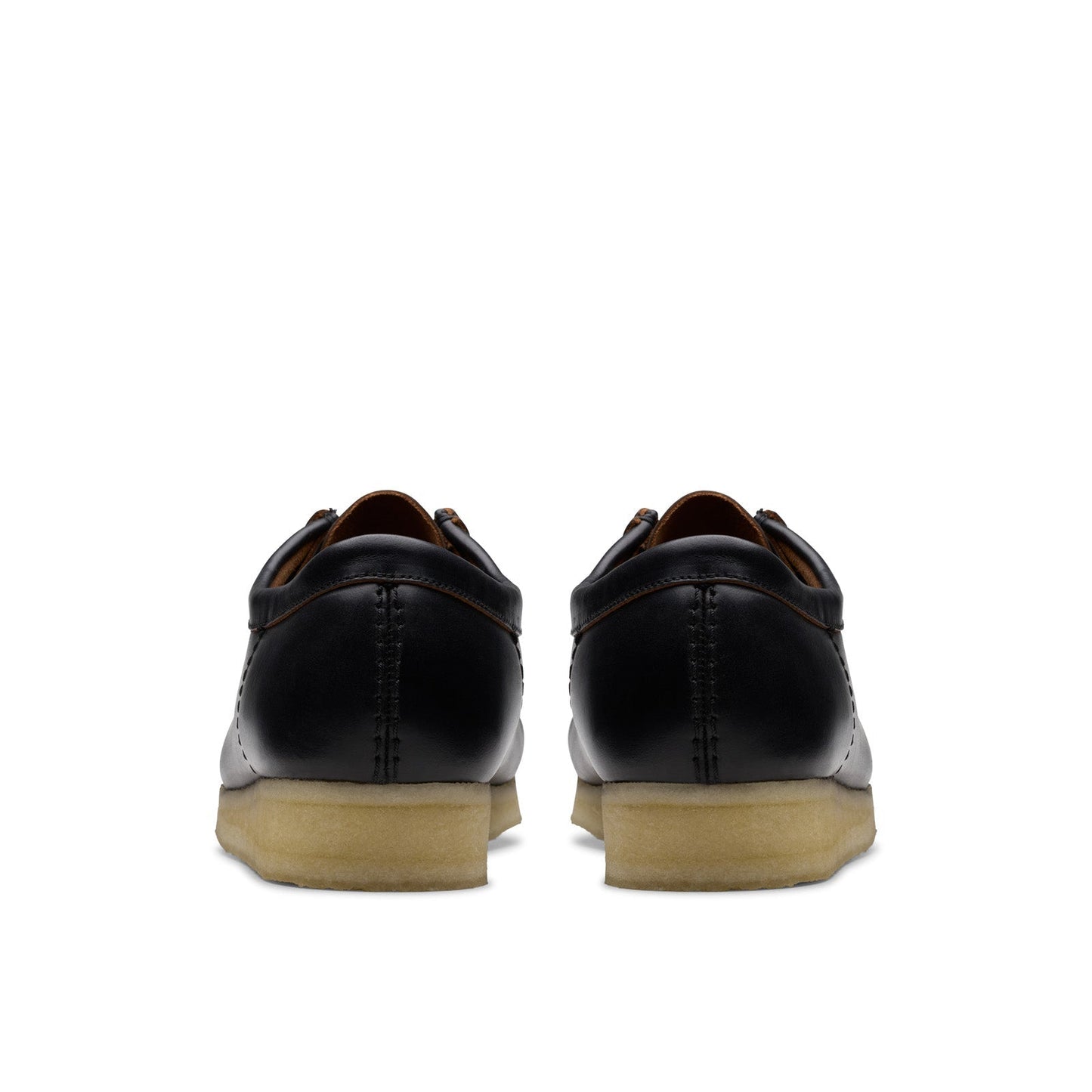 Clarks Wallabee 26181127 Mens Black Leather Oxfords & Lace Ups Casual Shoes
