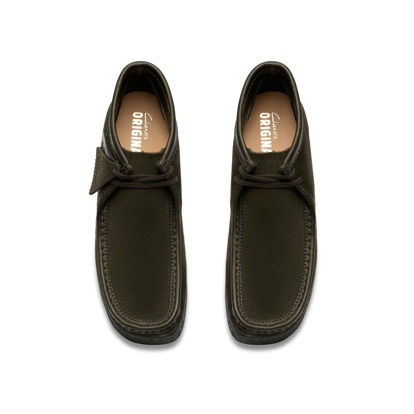 Clarks Wallabee Boot 26182750 Mens Green Suede Lace Up Chukkas Boots