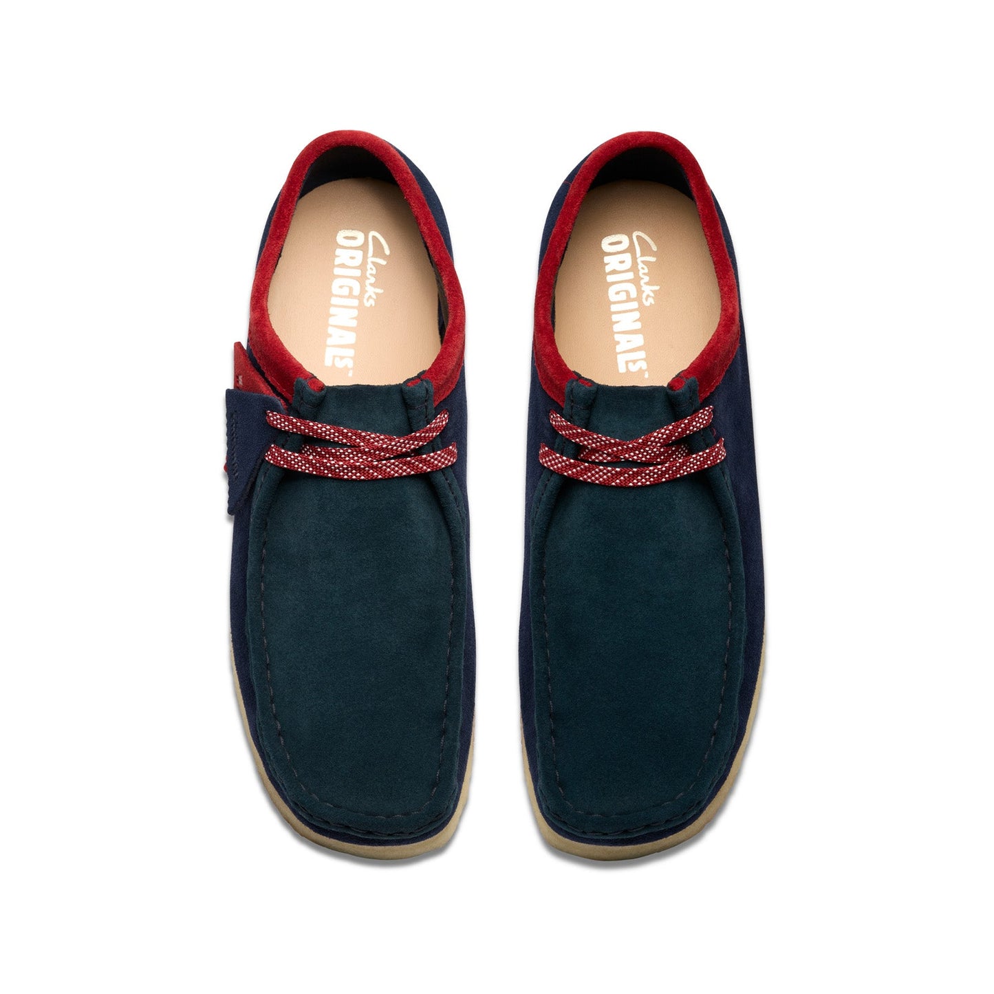 Clarks Wallabee 26182766 Mens Blue Suede Oxfords & Lace Ups Casual Shoes