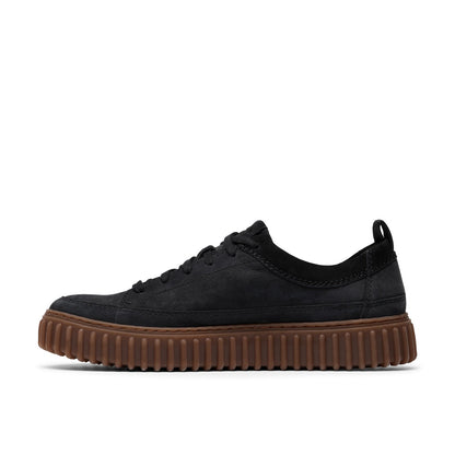 Clarks Torhill Lace 26183470 Mens Black Nubuck Lifestyle Sneakers Shoes