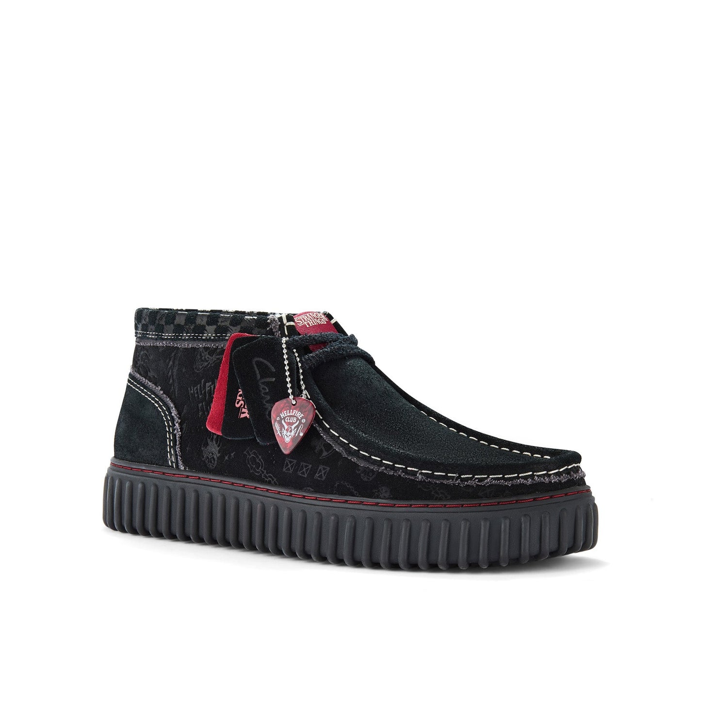 Clarks Torhill HI Stranger Things 26184650 Mens Black Suede Chukkas Boots