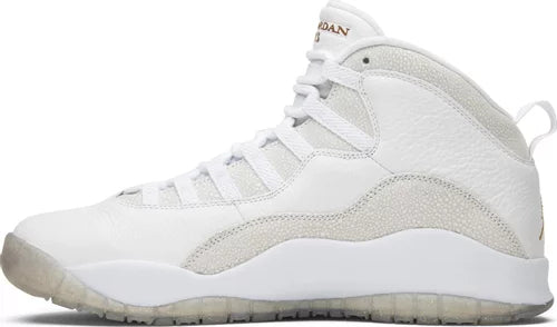Nike Mens OVO x Air Jordan 10 Retro Sneakers - 'White'