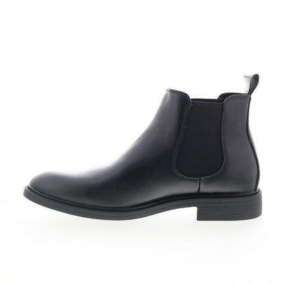 Rush By Gordon Rush Logan 301299 Mens Black Leather Slip On Chelsea Boots