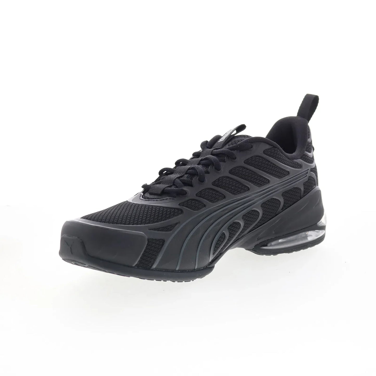 Puma Voltra 31258901 Mens Black Leather Lace Up Lifestyle Sneakers Shoes
