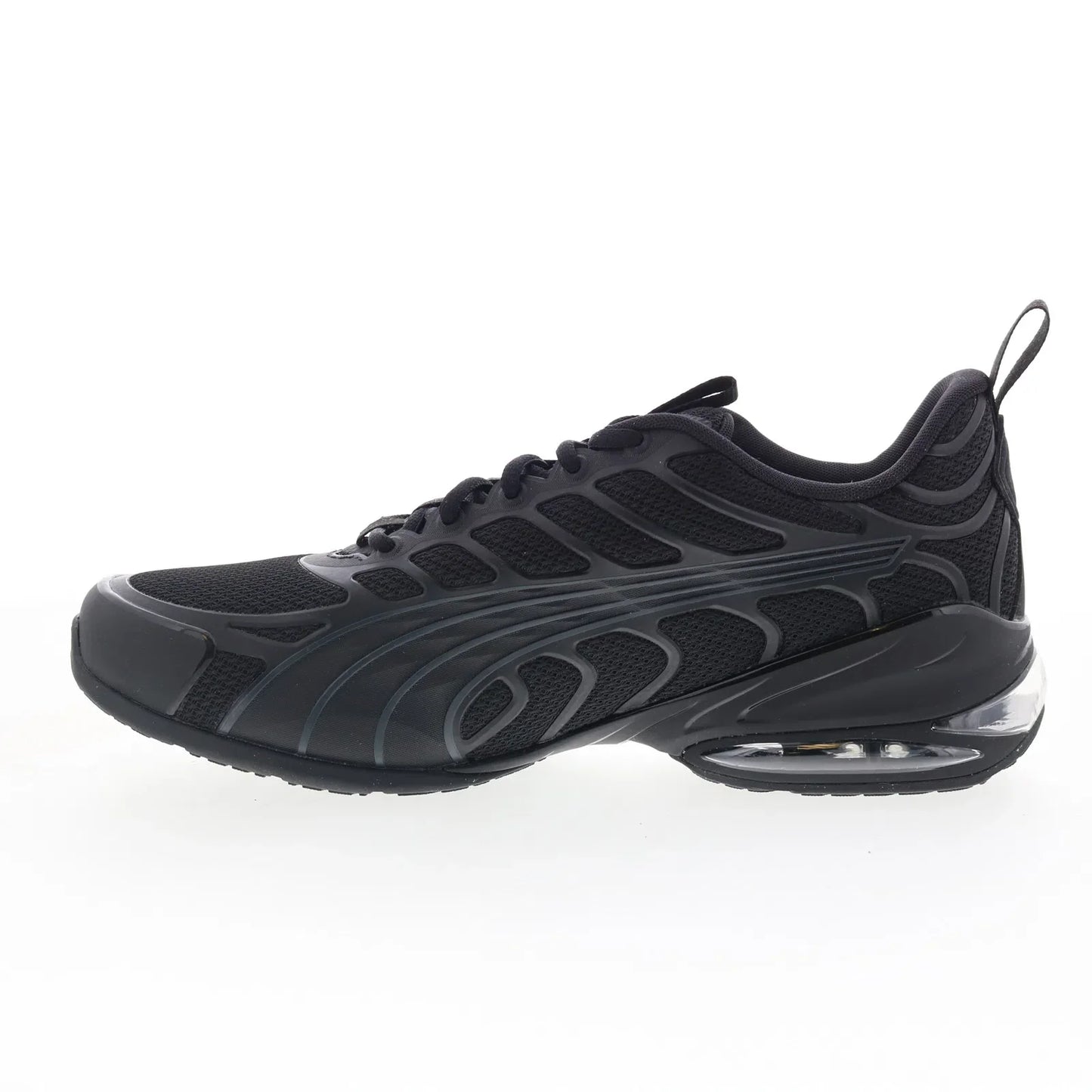 Puma Voltra 31258901 Mens Black Leather Lace Up Lifestyle Sneakers Shoes