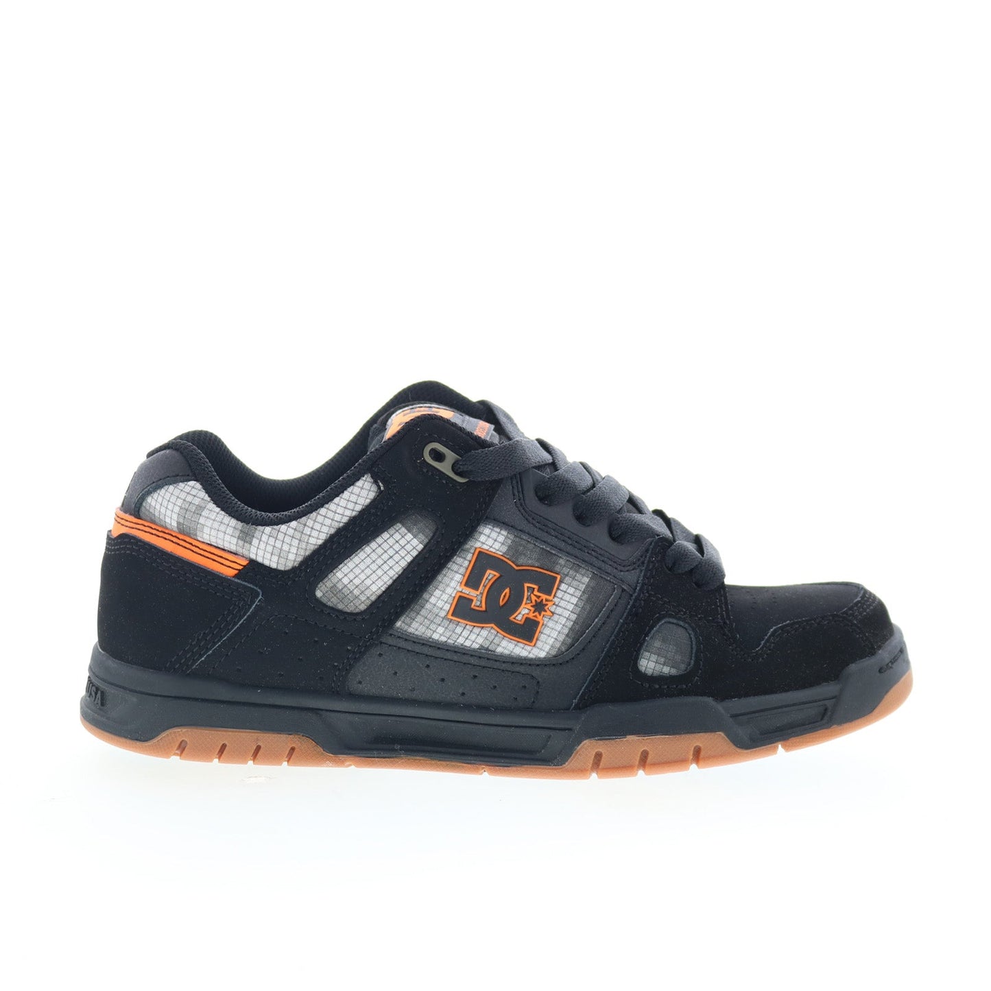 DC Stag 320188-BLO Mens Black Nubuck Lace Up Skate Inspired Sneakers Shoes