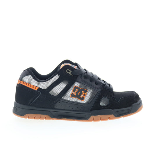 DC Stag 320188-BLO Mens Black Nubuck Lace Up Skate Inspired Sneakers Shoes