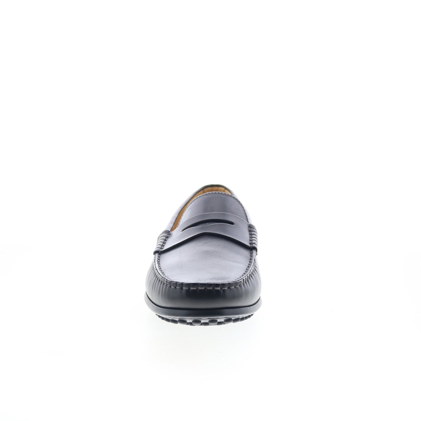 Zelli Italia Monza Calfskin Mens Black Loafers & Slip Ons Penny Shoes