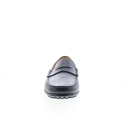 Zelli Italia Monza Calfskin Mens Black Loafers & Slip Ons Penny Shoes