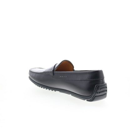 Zelli Italia Monza Calfskin Mens Black Loafers & Slip Ons Penny Shoes
