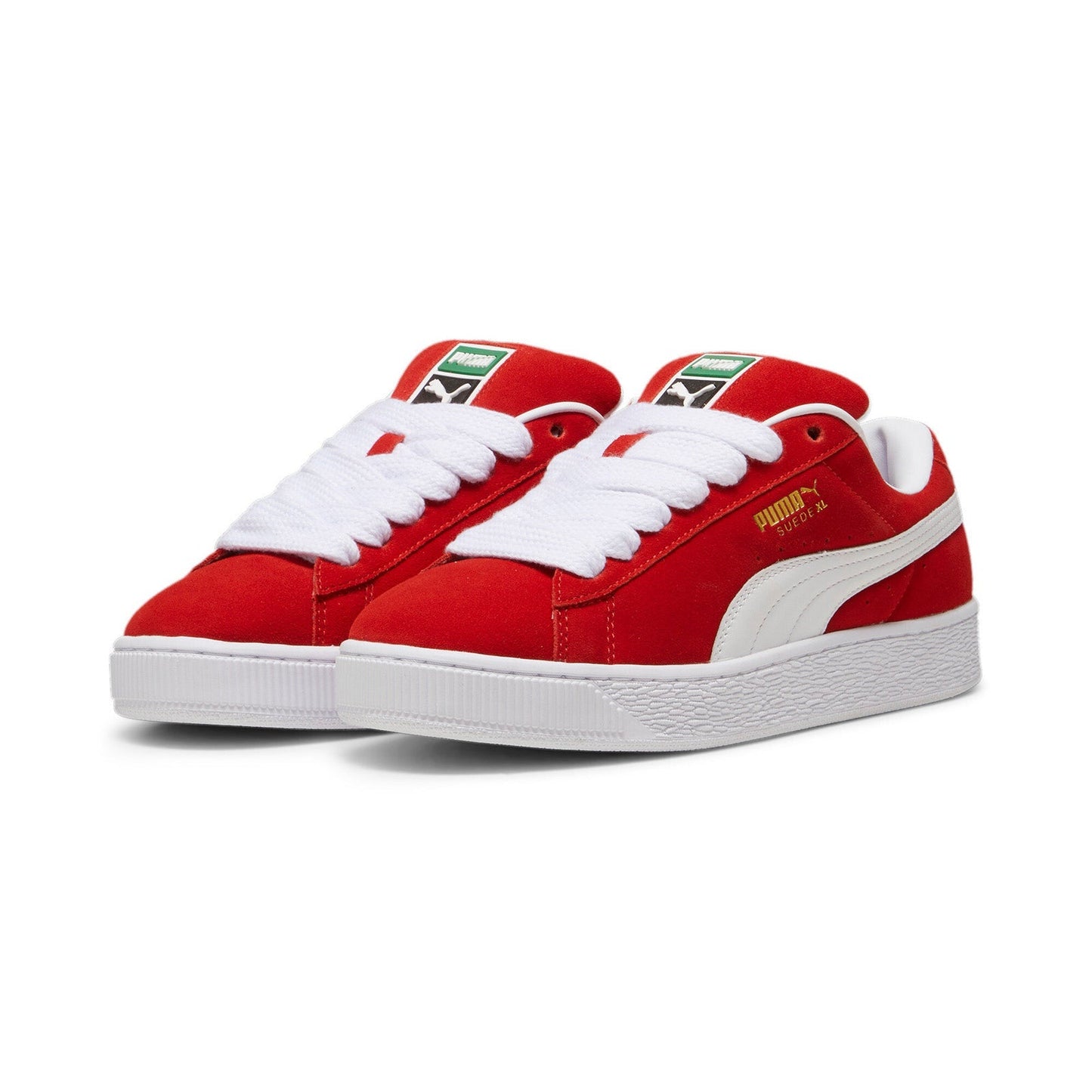 Puma Suede XL 39520503 Mens Red Suede Lifestyle Sneakers Shoes