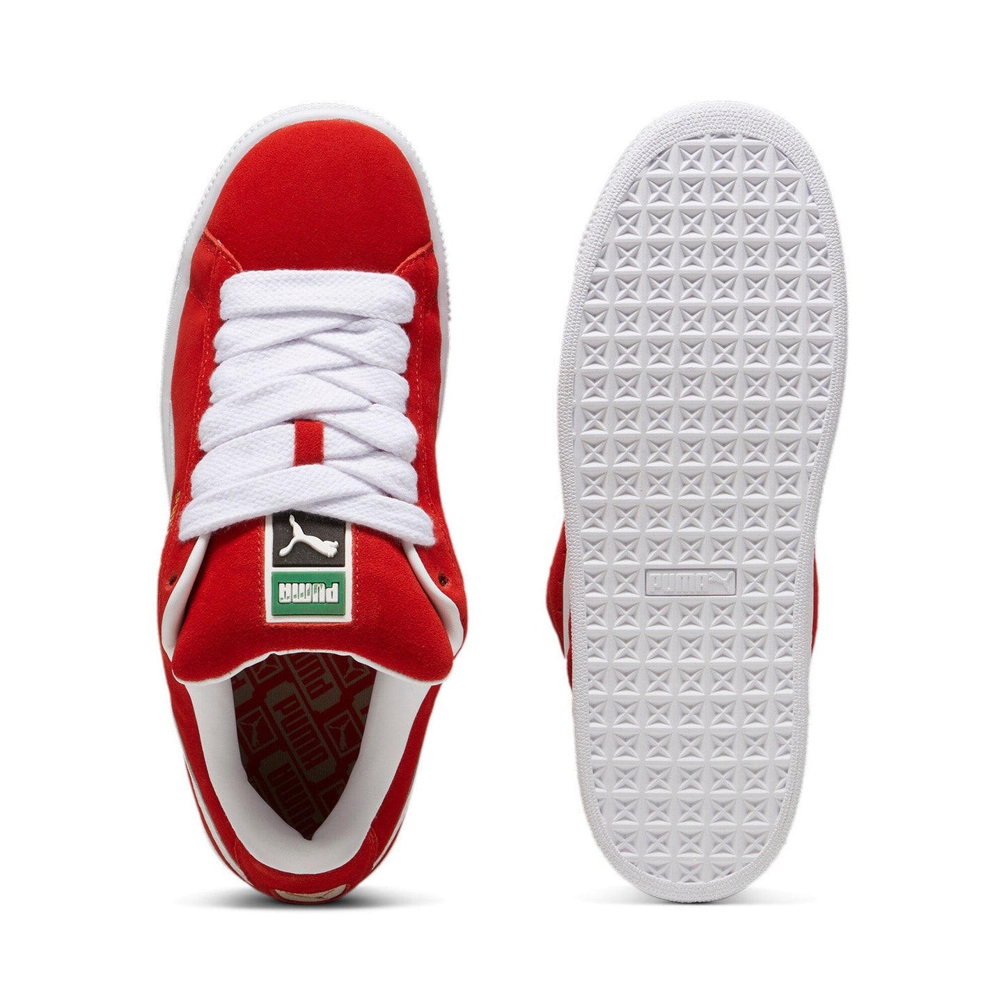 Puma Suede XL 39520503 Mens Red Suede Lifestyle Sneakers Shoes